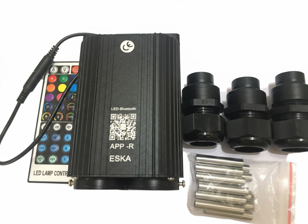 30W RGBW 3 Head Light Source Engine Driver for LED Fiber Optic Star Ceiling Light Home Car Star Twinkle and Shooting Effect Meteor Engine-light engine-Lighting Hub-Lighting Hub