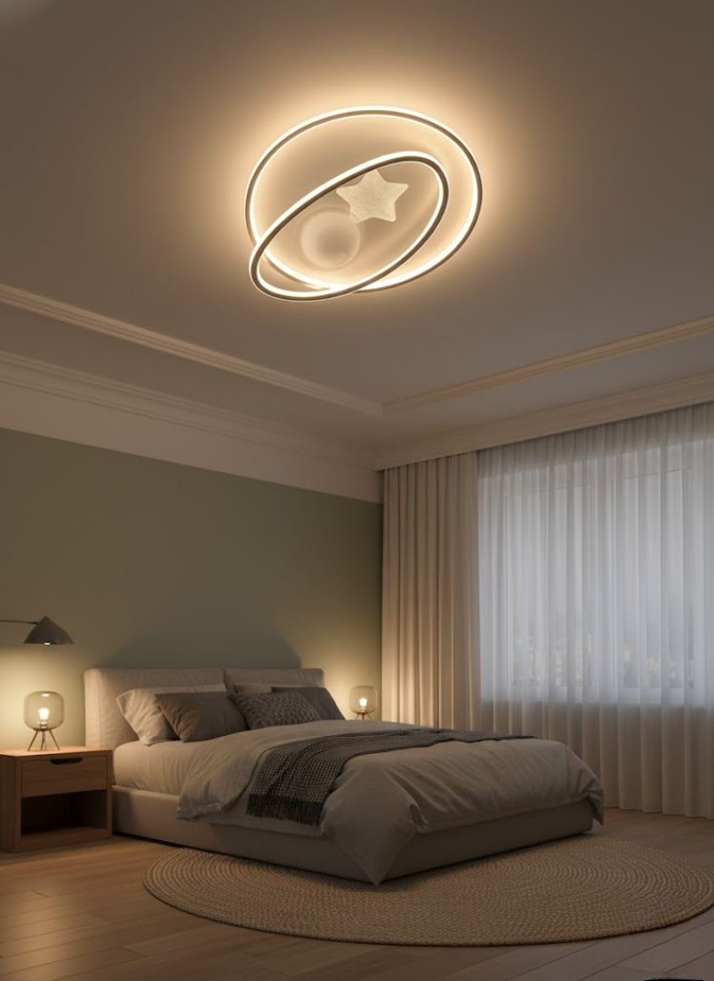 LED Ceiling Light Acrylic Star/Ball Round Indoor Lamp Two-color Iron Base Lamp Surface Mounted for Bedroom Hotel Office-Other Interior Accessories-Lighting Hub-Lighting Hub