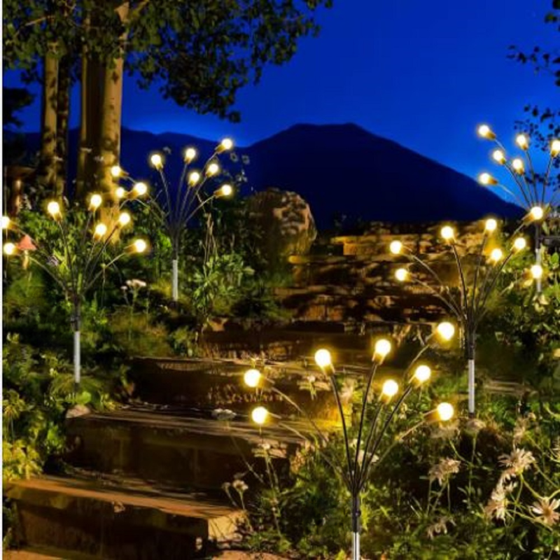 LED Light Outdoor Decoration Landscape Waterproof Firework Firefly Garden Lights Lawn Decor Lighting (Pack of 10 with driver)-Garden Light-Lighting Hub-Lighting Hub