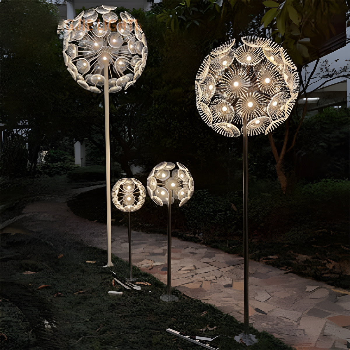 LED Warm White  dandelion lamp outdoor waterproof IP65 optical fiber lamp garden decorative lamp