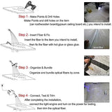 Shooting Star Ceiling Light Kit 16W RGBW APP + Remote Control Fibre Optic Light With 450+100 pcs (550 pieces) 0.75 mm 3M Fibers + 28-Key RF Remote Control, for Decoration in Ceiling-Optic Fiber Light Kit-Lighting Hub-Lighting Hub