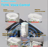 Smart Voice Bladeless Ceiling Fan With Light Remote Control Bladeless Fan Lamp Smart LED Fan Light for Home Bedroom