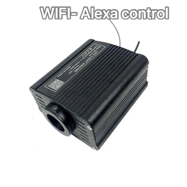WiFi ALEXA 16W RGBW LED Fiber Optic Lighting App &Voice Control Optical Fiber Light Source for Alexa