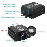 16WApp+ Remote Twinkle Fiber Optic Light Kit 9.8ft/3m 0.5MM-250Pcs, 0.75MM-300Pcs, 1MM-30Pcs, 1.5MM-20Pcs for Car Starlight and Home(600Pcs/3Meter)