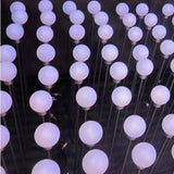 Street Park Garden Decorative 12V Led Fiber Optic Reed Flower Light for Landscape Flower Light Decorative Lights (Pack of 10 With Driver)