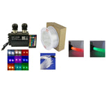 Bluetooth 16W RGBW Starlight APP/Remote Music Mode LED Fiber Optic Light Star Ceiling Light Kit for Car Home Ceiling Decoration, PMMA Plastic 8858ft(2700m)/roll Diameter 0.2d B/m(0.75mm)