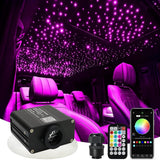 16WApp+ Remote Twinkle Fiber Optic Light Kit 16.4ft/5m 0.5MM-250Pcs, 0.75MM-300Pcs, 1MM-30Pcs, 1.5MM-20Pcs for Car Starlight and Home(600Pcs/5Meter)