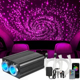 32Watt App+ Remote Twinkle Fiber Optic Light Kit 16.4ft/5m 0.5MM-500Pcs, 0.75MM-600Pcs, 1MM-60Pcs, 1.5MM-40Pcs for Car Starlight and Home(1200Pcs/5Meter)