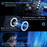 16WApp+ Remote Twinkle Fiber Optic Light Kit 9.8ft/3m 0.5MM-200Pcs, 0.75MM-200Pcs, 1MM-30Pcs, 1.5MM-20Pcs for Car Starlight and Home(450Pcs/3Meter)