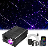 16W Light Engine Twinkle/Shooting App+ Remote Fiber Optic Light Kit 9.8ft/3m Length 0.5MM-250pcs, 0.75MM-500Pcs, 1MM-30pcs, 1.5MM- 20pcs for Car Starlight and Home(800Pcs/3Meter)