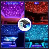 16W Light Engine Twinkle/Shooting App+ Remote Fiber Optic Light Kit 9.8ft/3m Length 0.5MM-250pcs, 0.75MM-500Pcs, 1MM-30pcs, 1.5MM- 20pcs for Car Starlight and Home(800Pcs/3Meter)