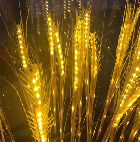 Event Holiday Lighting Wedding Decoration Fabric Led Wheat Reed Spike Led Garden Light (Pack of 10 with Driver)