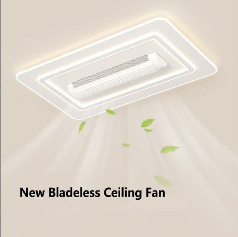 New Design Fan Light Hotel Bedroom Decorative Recessed Smart Bladeless Ceiling Fan With Light and Remote