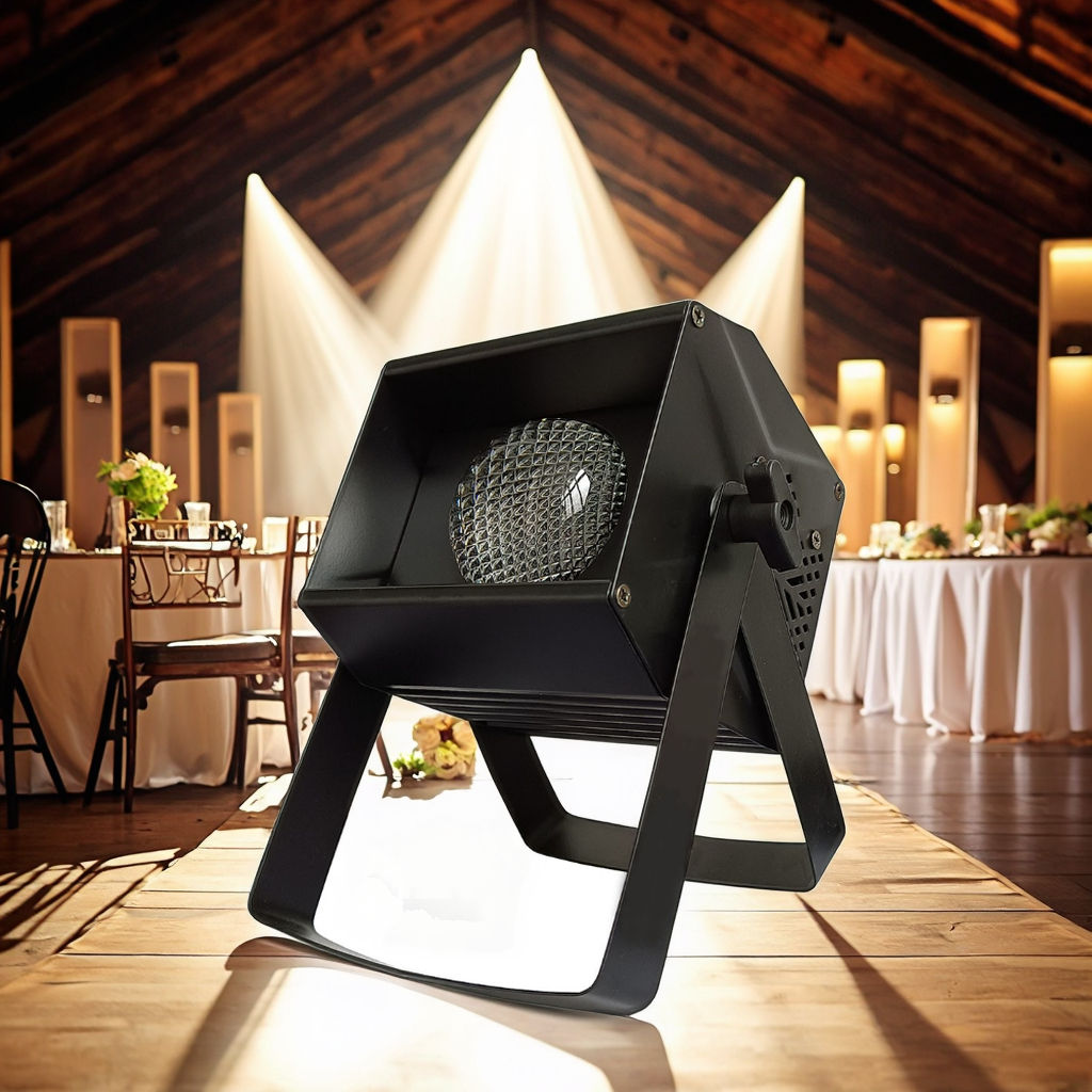 Mini 60W COB LED Par Light DMX512 Stage Light, Cool/Warm White, Party & Wedding Lighting