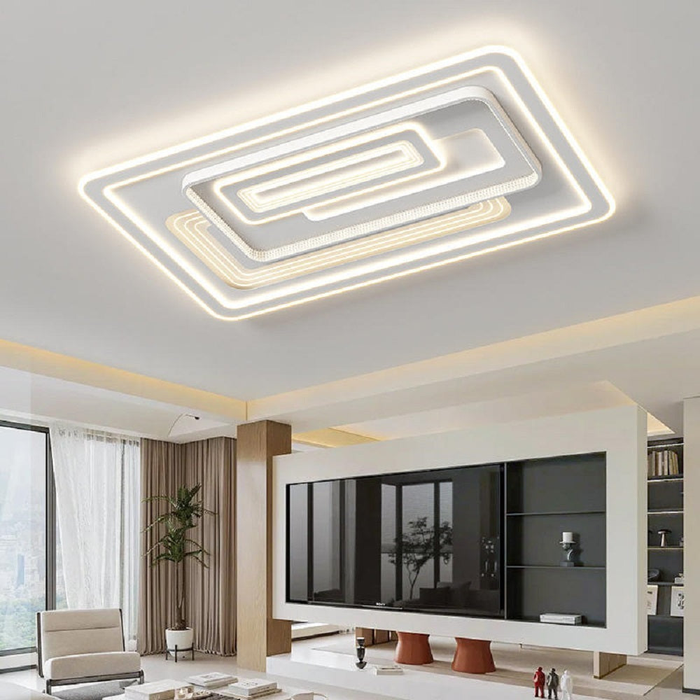Modern Simple Led Ceiling Lights Living Room Bedroom Dimmable Ceiling Light Round Square Rectangle Acrylic Ceiling Lamp