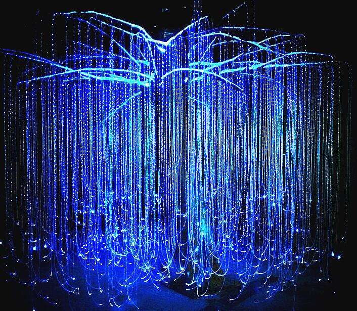 2MM 1148ft(350m) Diameter 0.08in(2mm) Sparking Sparkle Fiber Roll Sensory Side Waterfall Curtain Lighting