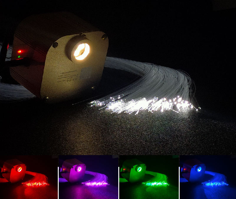 16W RGBW Fiber Optic Starry Sky Ceiling Decoration Twinkle Fiber Optic Light with Touch and APP Control Car or Home Use(Fiber not including)-light engine-Lighting Hub-Lighting Hub