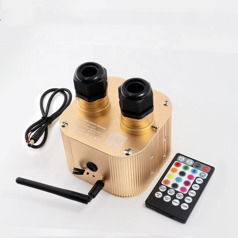 32W Dual Port RGBW Twinkle Led Fiber Optic Lights Starlight Headliner Meteor for Car/Home Theater System-light engine-Lighting Hub-Lighting Hub