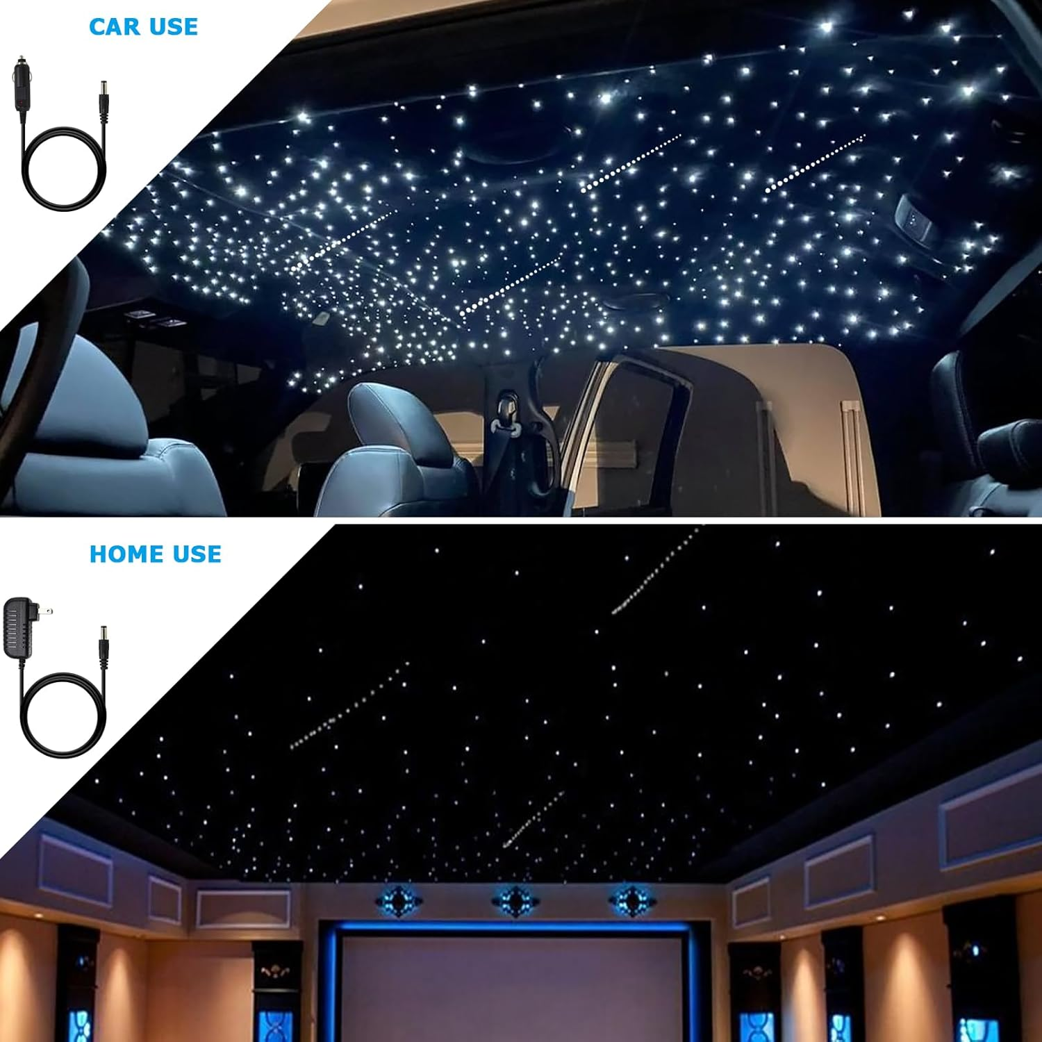 32W Dual Port RGBW Twinkle Led Fiber Optic Lights Starlight Headliner Meteor for Car/Home Theater System-light engine-Lighting Hub-Lighting Hub