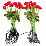 Stylish and Modern Garden Decoration Artificial Outdoor Led Rose Flower Light (Pack of 10 with Driver)