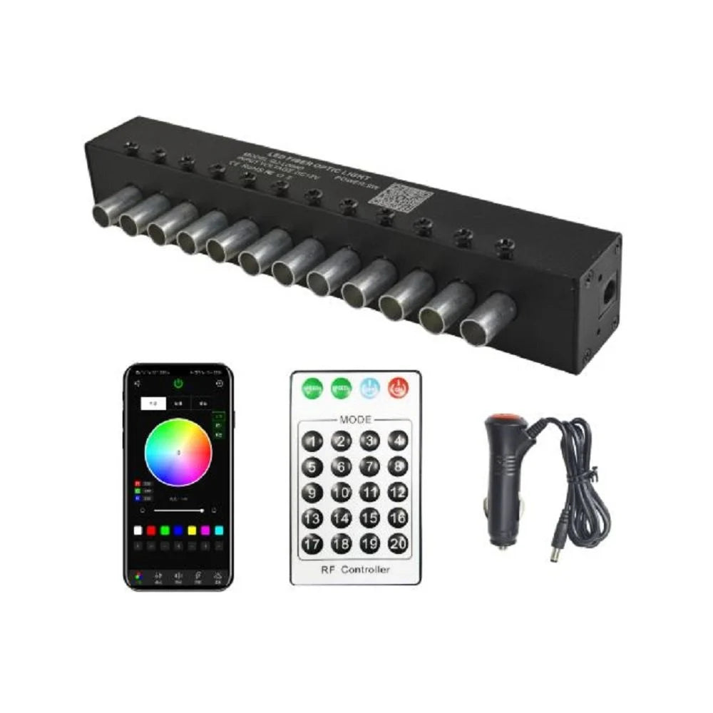Ceiling Light Kit, 9W 12 Holes RGBW Colorful Shooting Star Kit with APP Control for Decoration in Ceiling Home and Car-light engine-Lighting Hub-Lighting Hub