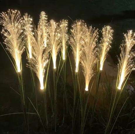 Modern Reed Waterproof Garden Flower Lamp Outdoor Decorative Fiber Optical Light (Pack of 10 with driver)
