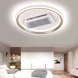 Modern LED Ceiling Fans Remote Control 60-Inch Creative Leafless Lamp DC Motor Bladeless