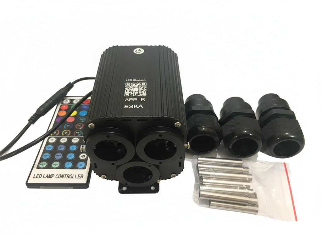 30W RGBW 3 Head Light Source Engine Driver for LED Fiber Optic Star Ceiling Light Home Car Star Twinkle and Shooting Effect Meteor Engine-light engine-Lighting Hub-Lighting Hub